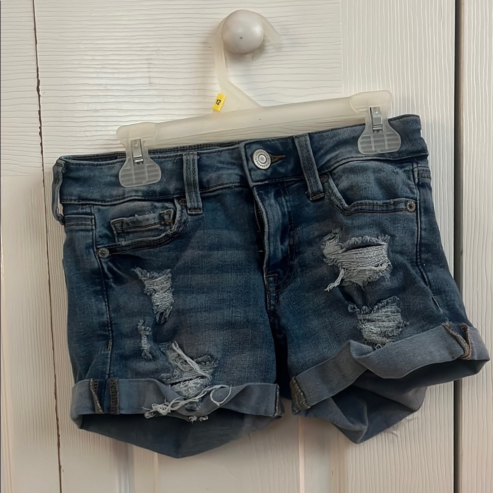 Aeropostale Distressed Jean Shorts